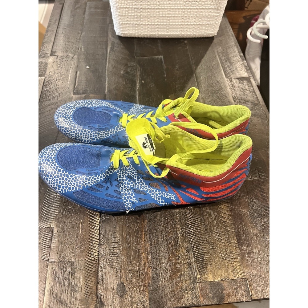 Thestron Track & Field Spikes Men's Size 44 US 10.5 Running Sprint Shoes Blue